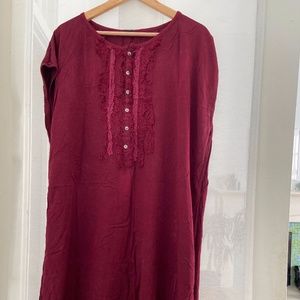 Pas de Calais maroon dress S/M.